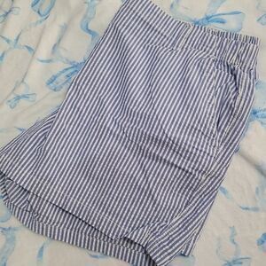Old Navy Blue and White Striped Shorts